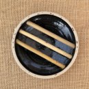 Keramik-Seifenschale - rund - schwarz