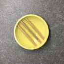 Keramik-Seifenschale - rund - gelb