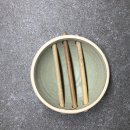 Keramik-Seifenschale - rund - grau